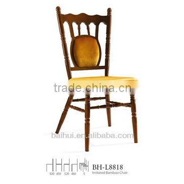 Popular BH-L8818 Antique wood imitation pu dining chair