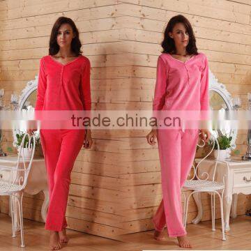 New Design Pajama Sets For Women Autumn&winter Women Lounge Wear Thicken Fleece Pajama Set photo-2