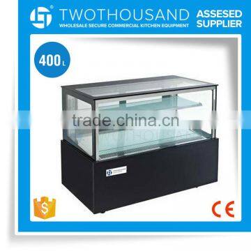 Hot Sale 400 L 2 Shelf Food Bakery Display Case Refrigerator