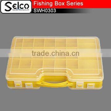 SWH0303 China Top Transparent double open plastic fishing tackle box