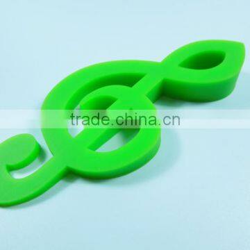 2016 hot sale cute silicone music note green door stopper