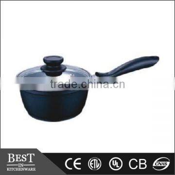 Milk pan with glass lid