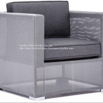 Одноместный угловой диван. Материал: Texlience. Рамка из алюминия с порошковой окраской. Подушка сиденья и спинки высотой 10 см. Axvision photo-2