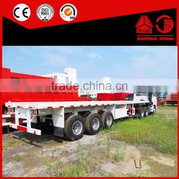 Chinese Manufacturer 3 Axle Flatbed Container Semi Trailer for Online Shopping photo-3