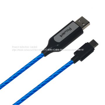 EL Visible Light Type-C to USB Flowing Round Cable LR004