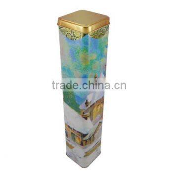 High Square Decorative Wine Tin Box photo-2