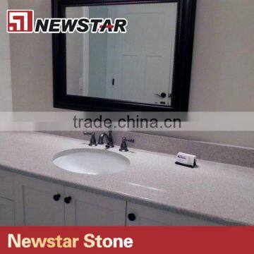 Newstar Quartz Stone One Piece Bathroom Sink and Countertop photo-4