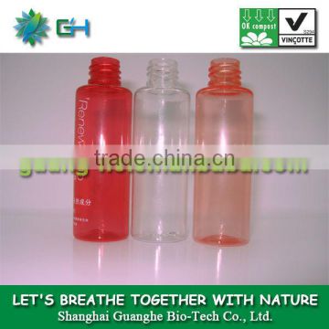 50ml transparent colored pla plastic bottles for cosmetics 100% compostable & biodegradable