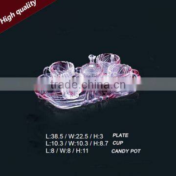 Glass tableware lead free crystal glassware set