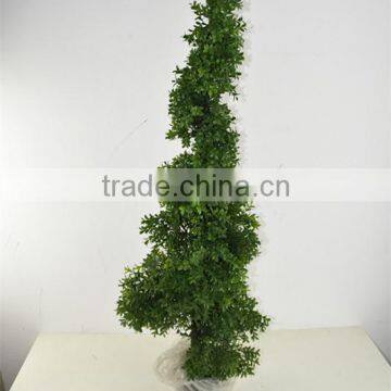 SJ1300120 Customization plastic boxwood spiral tree/decorative topiary tree