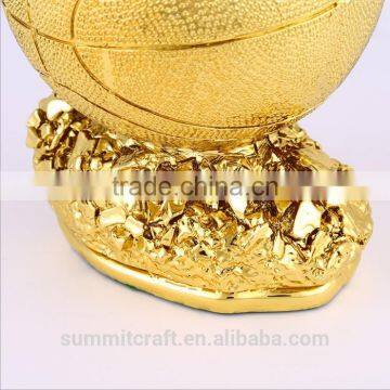 Custom Resin Shinny Golden Basketball Trophy photo-2