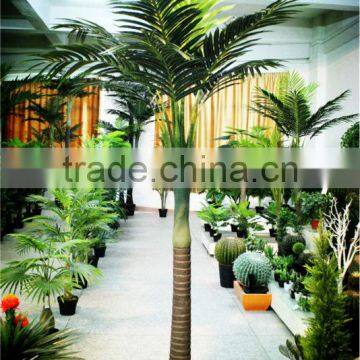 Artificial mini plastic palm trees F00300007-01 7ft tall single trunk 12 pcs of leaves areca nuttree of Este