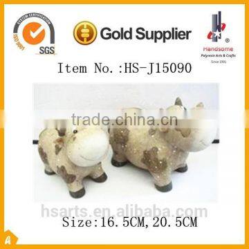 Decorative Three Sizes Ceramic Cow Money Bank Coin Saving Boxes as Gifts for Kids photo-2