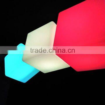 led cube chair /waterproof led light cube stool