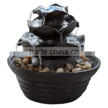 Three Tier Cascading Tabletop Fountain With LED Lights photo-2