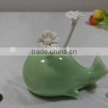 Handmade OEM Aroma Diffuser Bottle Aromatherapy Ceramic Flower Fragrance Diffuser photo-4