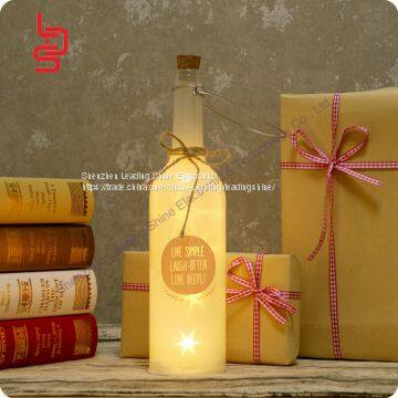 beauty lamp wine bottle shaped colorful blingbling shining battery operated eco-friend string light holiday bottle cup