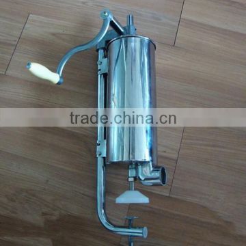 Hand operated stainless steel 7L desktop sausage stuffer