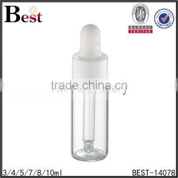 Clear Cosmetic Oil Mini 2ml Glass Vials Suppliers With White Plastic Dropper photo-4
