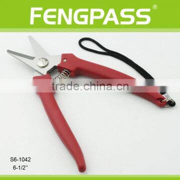 S6-1042 6-1/2'' Soft PP Handle With Stainless Steel Blade Cutting Snips Garden Scissors photo-2