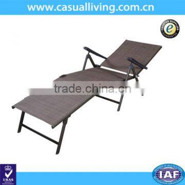 Outdoor Patio Furniture Adjustable Pool Chaise Lounge Chair Fabric Recliner