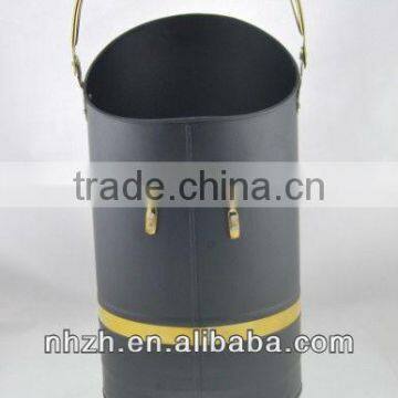 Home Fireside 17inch Matte Black Metal Coal Scuttle photo-2