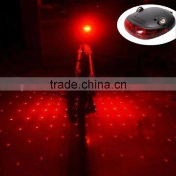 2016 Cycling Bike Bicycle Gypsophila Laser Projector Lamp and 5 LED Rear Tail Light