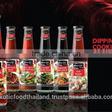 Oyster sauce, Fish sauce, Soy sauce, Chilli garlic sauce