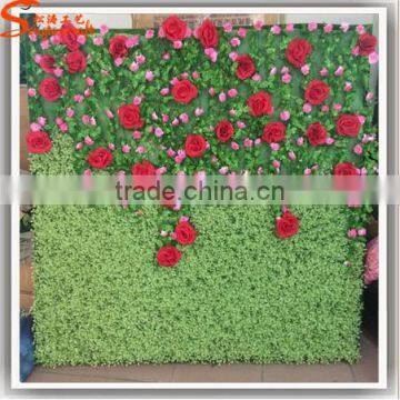 Factory Hot Sale Hotel Lobby Wall Decoration Artificial Rose Flower Wall photo-3