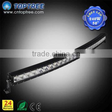 50" 240W 4X4 Single Row Curved Offroad LED Light Bar Arch Bent Bar