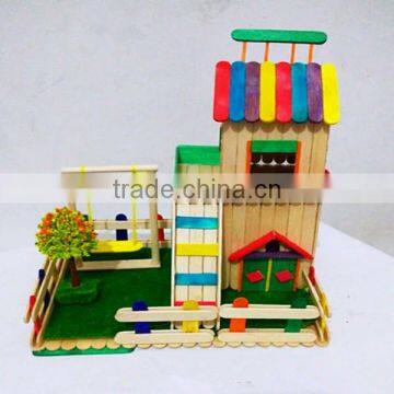 Well-knit Natural Safe for Kids House Craft Popsicle Stick