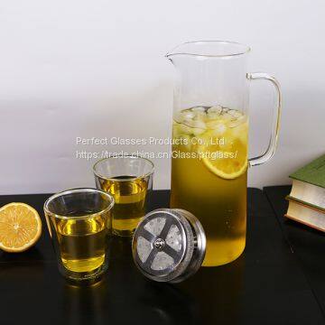 Water Bottle Wholesale Glass Bottle Wholesale Water Jug Glass Decanter Glass Bottle for Kitchen Resturant and Hotel photo-5