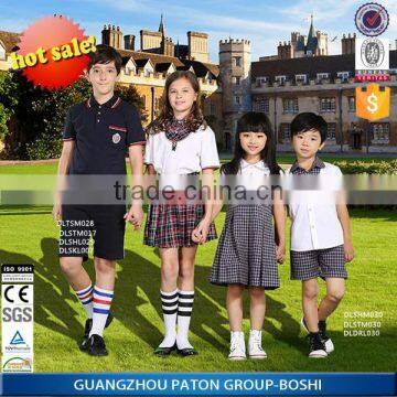 Lastest Summer School Uniforms With Student Shirts Short Pants and Skirt