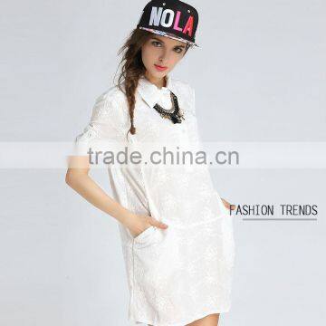 New Arrival Cotton Shirt White Wholesale Dress Shirt photo-2