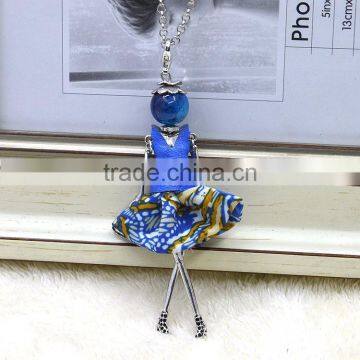 2015 Hot Fabric Doll Necklace Girls Doll Jewelry Handmade Woman Doll Necklace Jewelry photo-4