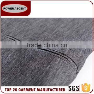 Wholesale Men Coat Suit Checked Half Lined Light Grey Formal Jacket For Men photo-5