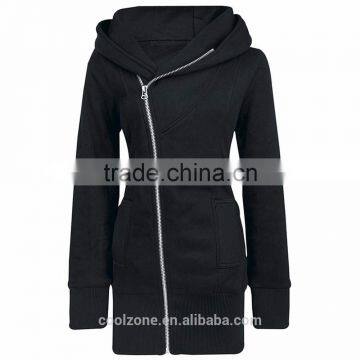 New arrival women full zip up hoodie fashion winter hoodies sweatshirt coat 2016