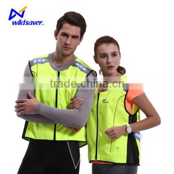 runing training camping Fluorescent LED reflective stripes cycling vest