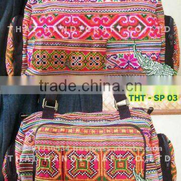 Embroidered HMONG Hill Tribe Tote Handmade Hand Bag and Shoulder Bag