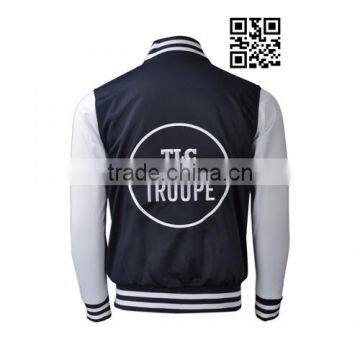 Men Wholesale Fashion Satin Wool Varsity Jackets photo-3