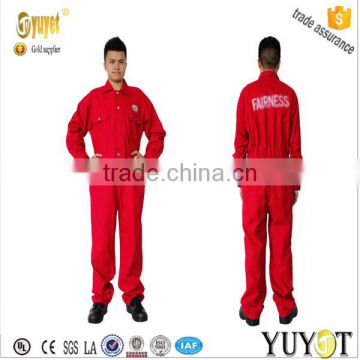 red anti-acid alkali nontoxic pure cotton breathable coverall