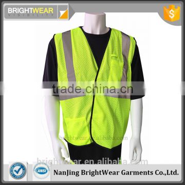 120gsm mesh ANSI 107 hook and loop fastener safety vest