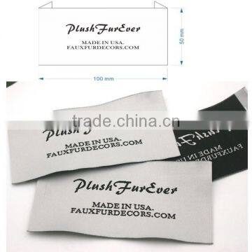 Customized Garment Super Big Size Labels/woven Labels/clothing Label/embroidered Tag End Fold BWEF-001 photo-2