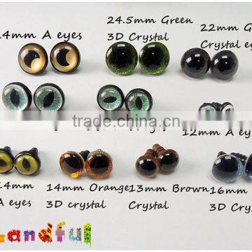 Orange Stuffed Craft Toy 3D Glitter Eyes Plush Animal Eyes photo-6