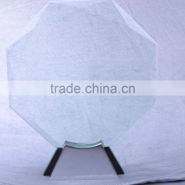 Factory Wholesale Customized Engraving Crystal Glass Trophy For Wooden base trophy KC-011