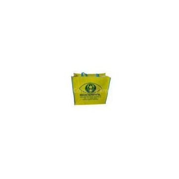 Eco Friendly Green Polypropylene Woven Bag , Varnishing Woven Bag