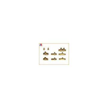 Short Pipe Tee Joint Copper Screw Pipeline Accessories For Brass Fitting