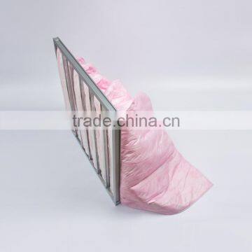 bag filter medium efficiency large air flow oil air separator pocket filter