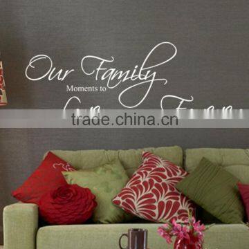 OUR FAMILY MOMENTS TO LOVE Wall Art Quote Sticker Decals Graphic Bedroom