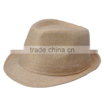 Beige Short Roll Brim Fedora Trilby Trilby Cap Summer Sun Shade HatHat